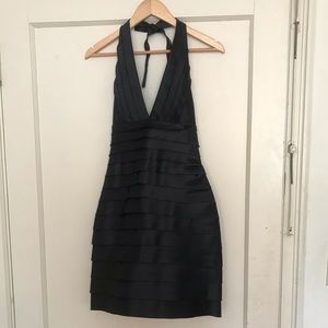 Bcbg black halter top dress